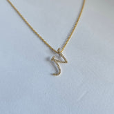 18ct Yellow Gold Natural Diamond Initial N
